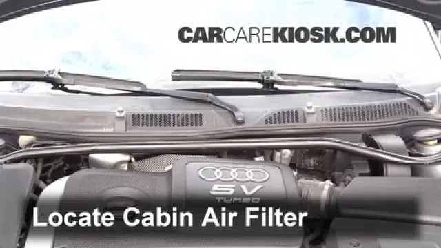 2004 Audi TT Quattro 1.8L 4 Cyl. Turbo Convertible Filtre à air (intérieur) Changement